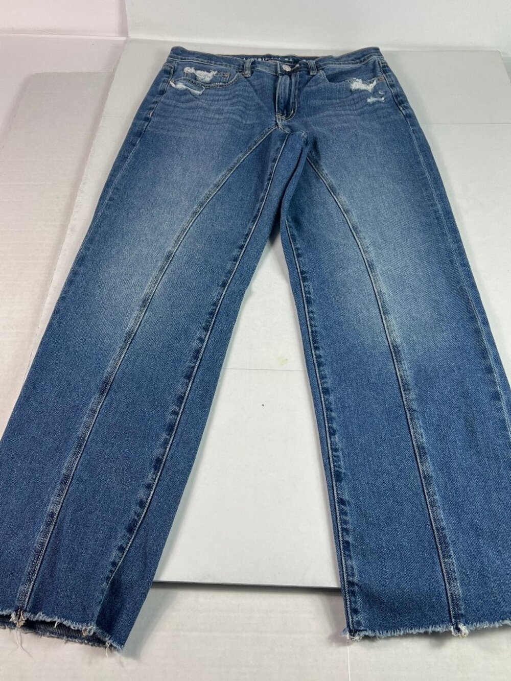 American Eagle Jeans Women's 31x29* Low Rise Baggy Straight Blue Denim Tag 6 R